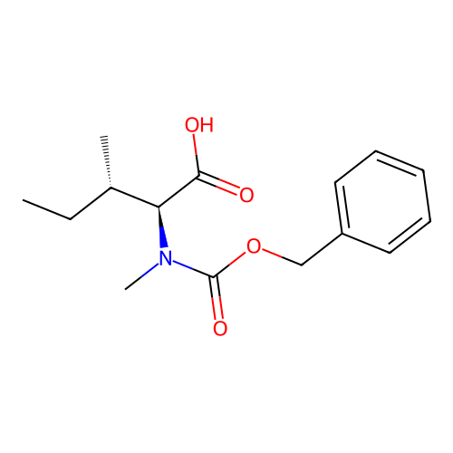 (2S,3S)-2-(((Benzyloxy)carbonyl)(methyl)amino)-3-methylpentanoic acid structure