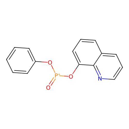 Oxo-phenoxy-quinolin-8-yloxyphosphanium structure