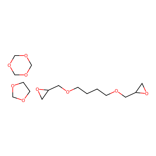 1,3-Dioxolane;2-[4-(oxiran-2-ylmethoxy)butoxymethyl]oxirane;1,3,5-trioxane structure