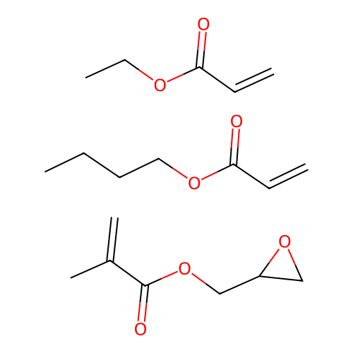 Butyl prop-2-enoate;ethyl prop-2-enoate;oxiran-2-ylmethyl 2-methylprop-2-enoate structure