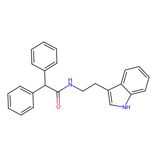 N-(2-(1H-indol-3-yl)ethyl)-2,2-diphenylacetamide structure