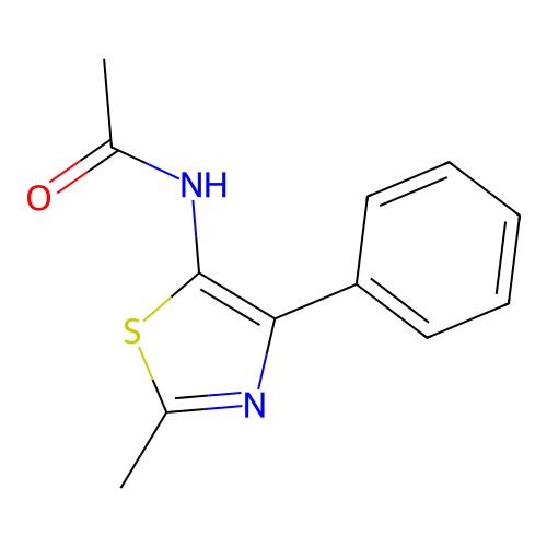 N-(2-methyl-4-phenyl-1,3-thiazol-5-yl)acetamide structure