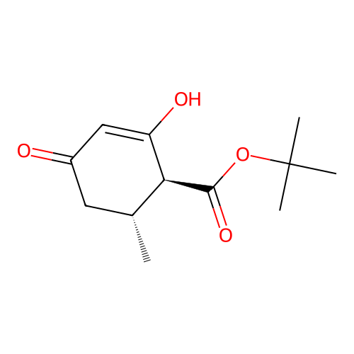 tert-butyl (1S,6R)-2-hydroxy-6-methyl-4-oxocyclohex-2-ene-1-carboxylate structure