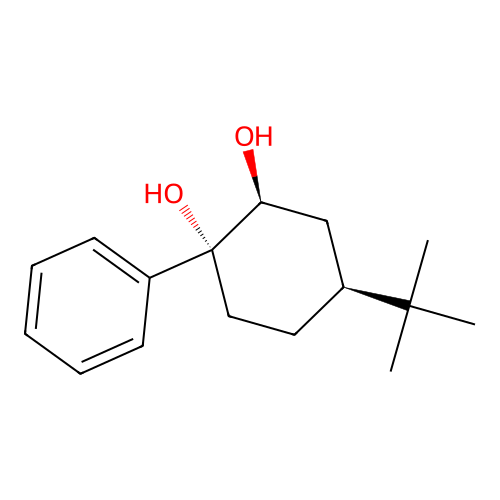 1,2-Cyclohexanediol, 4-(1,1-dimethylethyl)-1-phenyl-, (1alpha,2beta,4beta)- structure