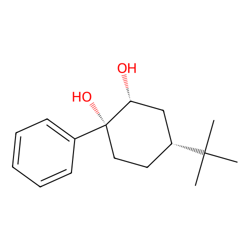 1,2-Cyclohexanediol, 4-(1,1-dimethylethyl)-1-phenyl-, (1alpha,2alpha,4alpha)- structure