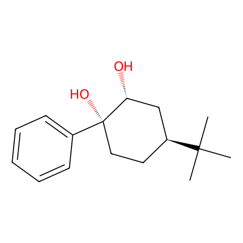 1,2-Cyclohexanediol, 4-(1,1-dimethylethyl)-1-phenyl-, (1alpha,2alpha,4beta)- structure
