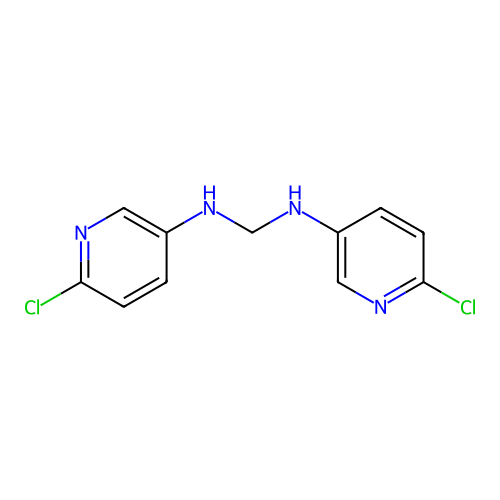 3,3'-[Methylenediimino]bis[6-chloropyridine] structure