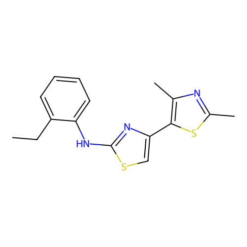 4-(2,4-dimethyl-1,3-thiazol-5-yl)-N-(2-ethylphenyl)-1,3-thiazol-2-amine structure
