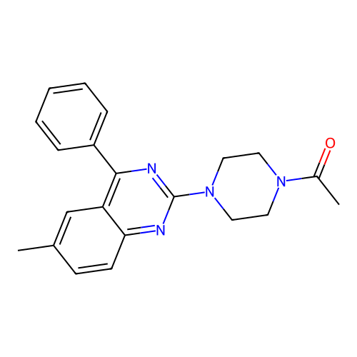 1-[4-(6-Methyl-4-phenylquinazolin-2-yl)piperazin-1-yl]ethanone structure