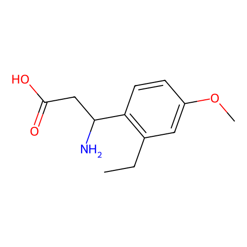 3-Amino-3-(2-ethyl-4-methoxyphenyl)propanoic acid structure