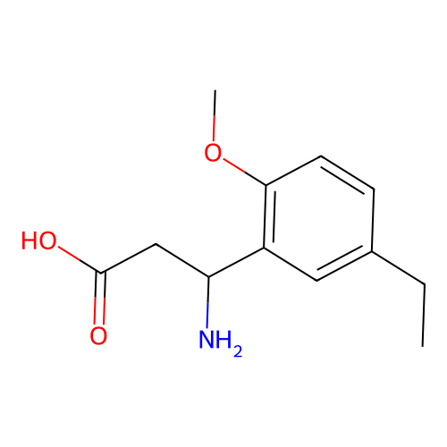 3-Amino-3-(5-ethyl-2-methoxyphenyl)propanoic acid structure