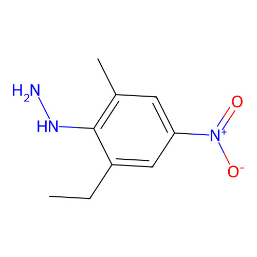 (2-Ethyl-6-methyl-4-nitrophenyl)hydrazine structure