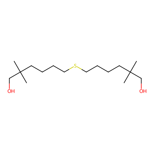 1-Hexanol, 6,6'-thiobis[2,2-dimethyl- structure
