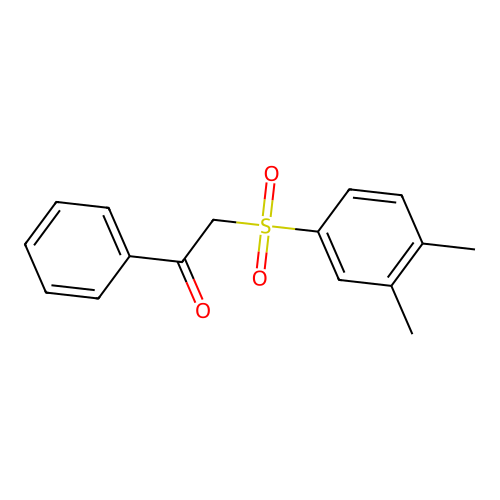 2-(3,4-Dimethylphenyl)sulfonyl-1-phenylethanone structure