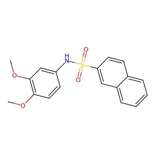N-(3,4-dimethoxyphenyl)naphthalene-2-sulfonamide structure