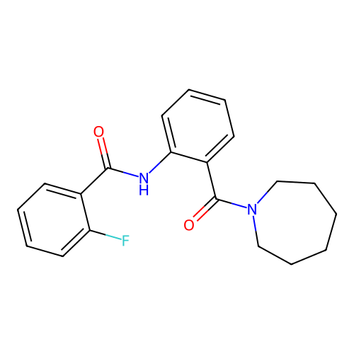 N-[2-(azepan-1-ylcarbonyl)phenyl]-2-fluorobenzamide structure
