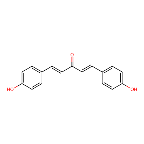 1,5-Bis(4-hydroxyphenyl)penta-1,4-dien-3-one structure