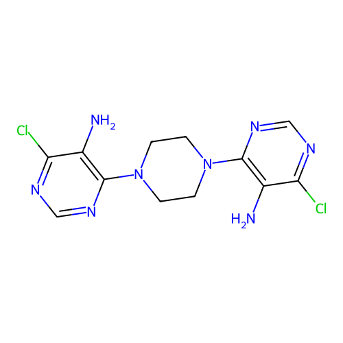 4-[4-(5-Amino-6-chloro-4-pyrimidinyl)-1-piperazinyl]-6-chloro-5-pyrimidinylamine structure