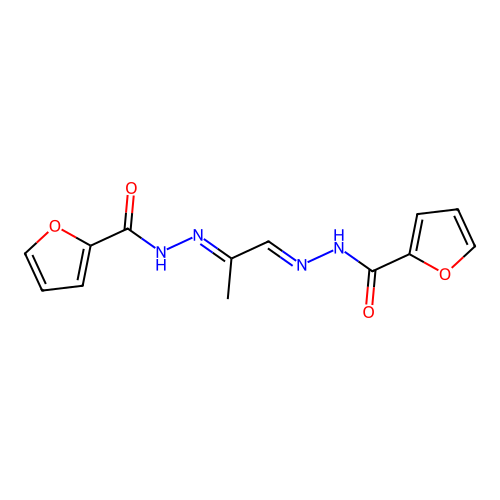 N',N''-1,2-propanediylidenedi(2-furohydrazide) structure