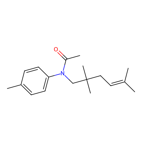 N-(4-methylphenyl)-N-(2,2,5-trimethylhex-4-en-1-yl)acetamide structure