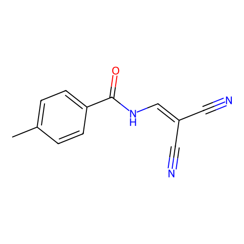 N-(2,2-dicyanovinyl)-4-methylbenzamide structure