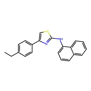 (4-(4-Ethylphenyl)(2,5-thiazolyl))-1-naphthylamine structure