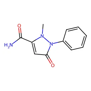 2,5-dihydro-2-methyl-5-oxo-1-phenyl-1H-Pyrazole-3-carboxamide structure