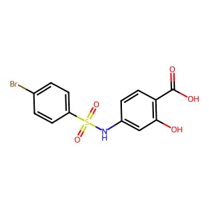 4-[(4-Bromophenyl)sulfonylamino]-2-hydroxybenzoic acid structure