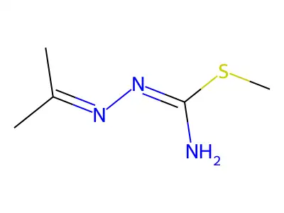 methyl N'-(propan-2-ylideneamino)carbamimidothioate structure