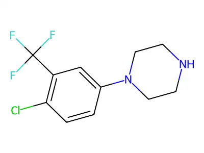 1-(4-Chloro-3-(trifluoromethyl)phenyl)piperazine structure