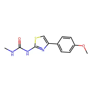Urea, N-(4-(4-methoxyphenyl)-2-thiazolyl)-N'-methyl- structure