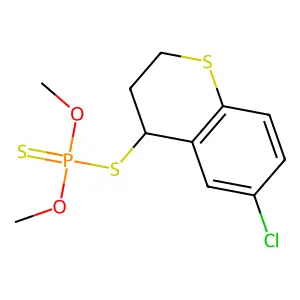 6-Chloro-4-thiochromanyl O,O-dimethyl dithiophosphate structure