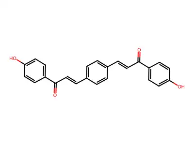 2-Propen-1-one, 3,3'-(1,4-phenylene)bis[1-(4-hydroxyphenyl)- structure