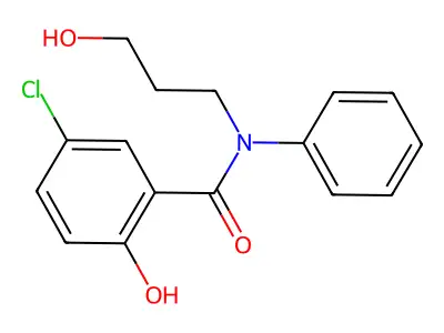 5-Chloro-N-(3-hydroxypropyl)salicylanilide structure