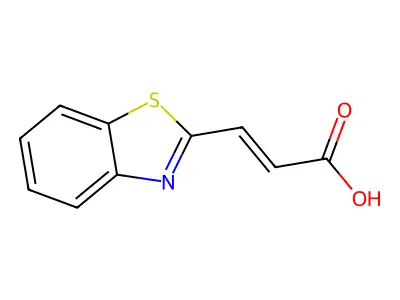 (2E)-3-(1,3-benzothiazol-2-yl)prop-2-enoic acid structure
