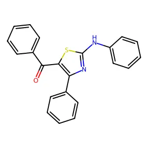 Phenyl-(4-phenyl-2-phenylamino-thiazol-5-yl)-methanone structure