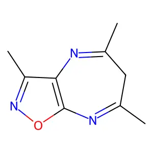 3,5,7-trimethyl-6H-[1,2]oxazolo[4,5-b][1,4]diazepine structure