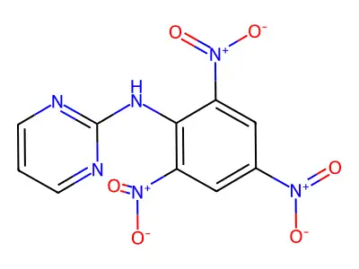 N-(2,4,6-trinitrophenyl)pyrimidin-2-amine structure