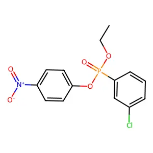 1-Chloro-3-[ethoxy-(4-nitrophenoxy)phosphoryl]benzene structure