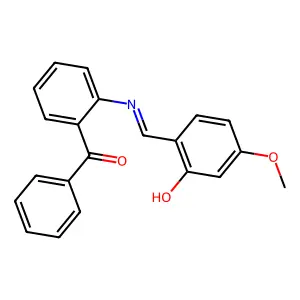 2-((2-Hydroxy-4-methoxybenzylidene)amino)benzophenone structure