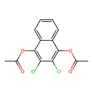 1,4-Naphthalenediol, 2,3-dichloro-, diacetate structure