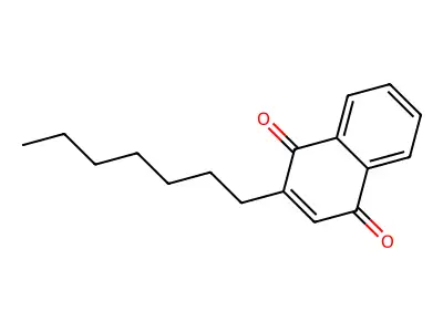 1,4-Naphthalenedione, 2-heptyl- structure