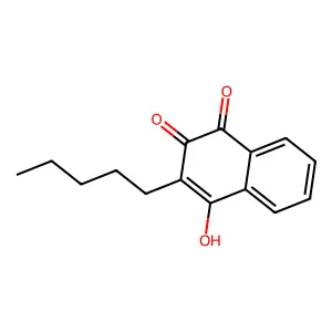 1,4-Naphthalenedione, 2-hydroxy-3-pentyl- structure