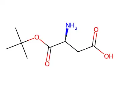 (3S)-3-azaniumyl-4-[(2-methylpropan-2-yl)oxy]-4-oxobutanoate structure