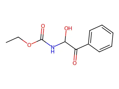 ethyl N-(1-hydroxy-2-oxo-2-phenylethyl)carbamate structure