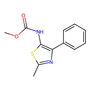 methyl N-(2-methyl-4-phenyl-1,3-thiazol-5-yl)carbamate structure