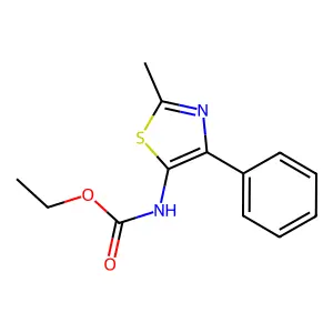 ethyl N-(2-methyl-4-phenyl-1,3-thiazol-5-yl)carbamate structure