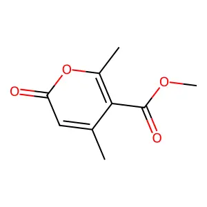 2H-Pyran-5-carboxylic acid, 4,6-dimethyl-2-oxo-, methyl ester structure