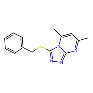 3-(Benzylsulfanyl)-5,7-dimethyl[1,2,4]triazolo[4,3-a]pyrimidine structure