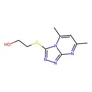 2-[(5,7-Dimethyl[1,2,4]triazolo[4,3-a]pyrimidin-3-yl)sulfanyl]ethanol structure